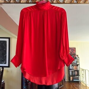 Zara silk top xs, pearls sleeves buttons